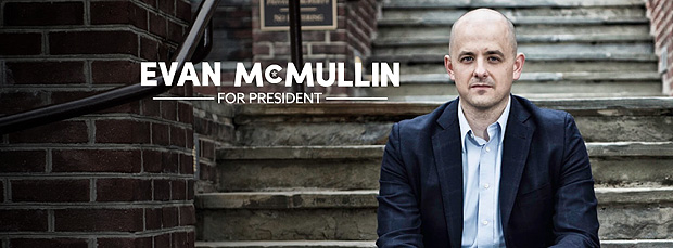 Banner da candidatura de Evan McMullin em sua pgina no Facebook
