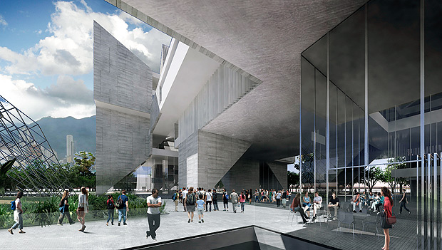 Projeto do futuro prdio do Museu Nacional de Memria Histria, a ser construdo no centro de Bogot