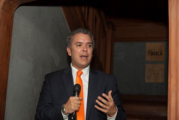O senador colombiano Iván Duque, porta-voz da campanha do 'não' sobre acordo de paz