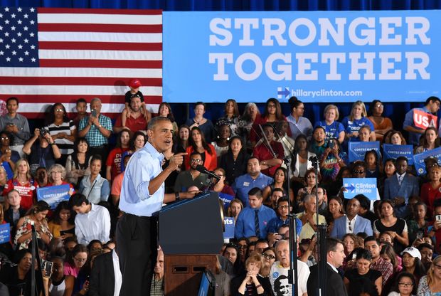 O presidente Barack Obama faz comcio pr-Hillary no domingo (23) em Las Vegas (Nevada)