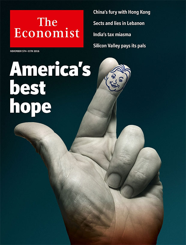 A ESPERANA. A revista britnica The Economist deu seu 'voto hipottico' para Hillary, antes de mais nada, pela 'torpeza da alternativa'