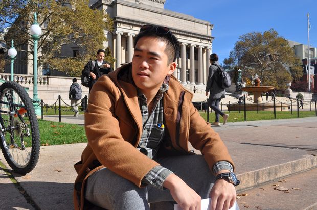  O estudante Bing Guan, 24, estudante de Historia de Columbia: 