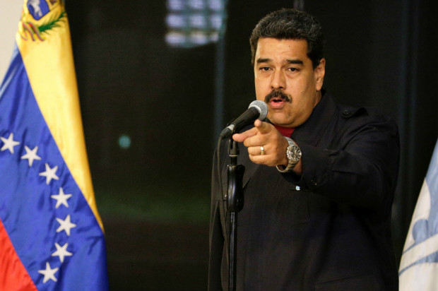 O presidente da Venezuela, Nicols Maduro, participa de entrevista coletiva no Palcio de Miraflores