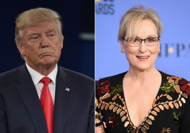 Trump chamou Meryl Streep de 'superestimada' quando ela fez um discurso contra ele no Globo de Ouro