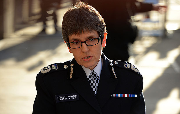 (FILES) This file photo taken on December 19, 2013 shows Police Assistant Commissioner Cressida Dick speaking after the verdict in the Lee Rigby murder trial outside the Old Bailey court in London. A woman will become Britain's most senior police officer for the first time after the government announced on February 22, 2017, that Cressida Dick is to be commissioner of the Metropolitan Police. Dick, 56, will succeed Bernard Hogan-Howe as chief of Scotland Yard, in London, returning to the force after leaving two years ago for the Foreign Office. / AFP PHOTO / LEON NEAL ORG XMIT: DAN1400