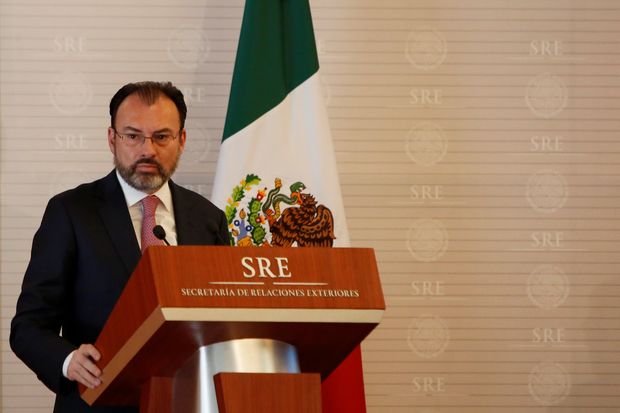 O ministro mexicano de Relaes Exteriores, Luis Videgaray, em evento nesta quarta na Cidade do Mxico