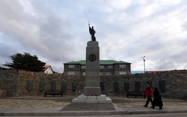 Monumento da Libertao, em Port Stanley, capital das ilhas Malvinas