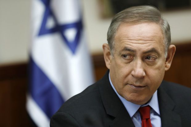 O premi israelense, Binyamin Netanyahu, participa de reunio de gabinete em Jerusalm