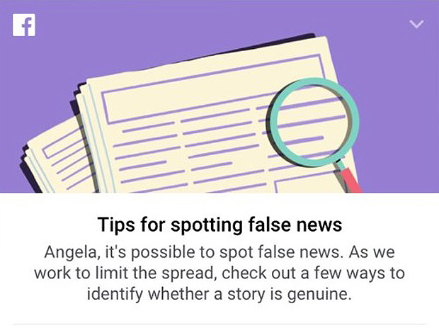 Facebook vai ensinar como localizar notcias falsas nesta sexta (7), em 14 pases