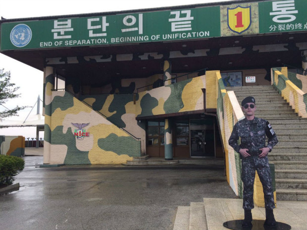 Prdio do observatrio sul-coreano ao lado da zona desmilitarizada, de onde se v a Coreia do Norte