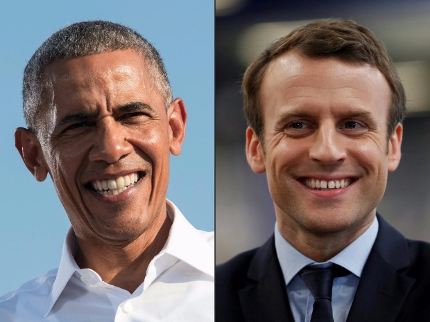 O ex-presidente dos EUA, Barack Obama, deu seu apoio ao candidato centrista Emmanuel Macron
