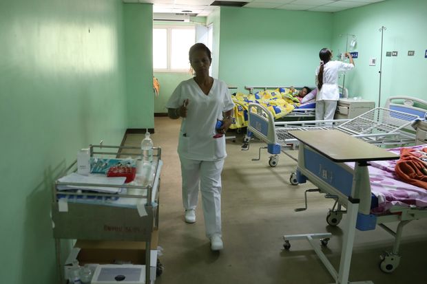 Enfermeiras no Hospital Materno Infantil Hugo Chvez, em Caracas, na Venezuela