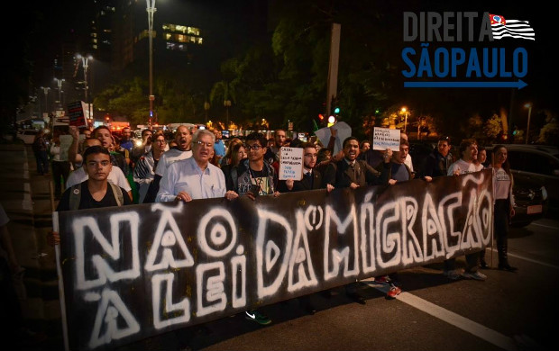 Foto da página do Direita São Paulo em uma rede social mostra o protesto de 2 de maio