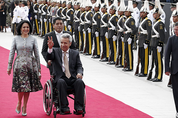 O presidente do Equador, Lenin Moreno, que prometeu punio a envolvidos no esquema da Odebrecht 