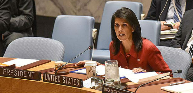 Embaixadora dos EUA na ONU, Nikki Haley