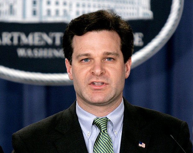 In this Jan. 12, 2005 file photo, Assistant Attorney General, Christopher Wray speaks at a press conference at the Justice Dept. in Washington. President Donald Trump has picked a longtime lawyer and former Justice Department official to be the next FBI director. Trump said on Twitter Wednesday that he will be nominating Christopher Wray, calling him 