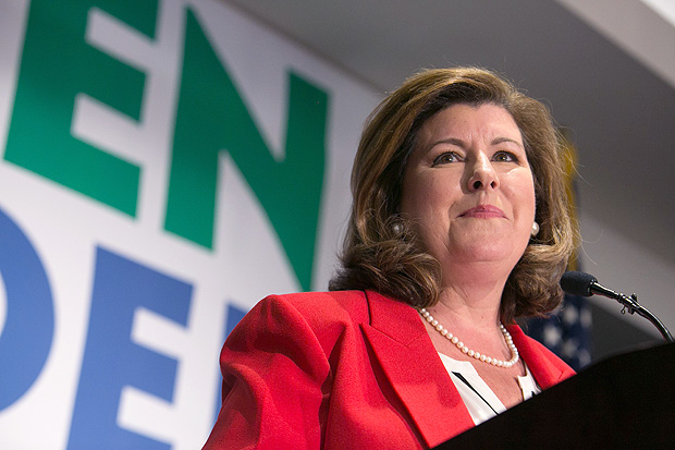 ATLANTA, GA - JUNE 20: Georgia's 6th Congressional district Republican candidate Karen Handel gives a victory speech to supporters gathered at the Hyatt Regency at Villa Christina on June 20, 2017 in Atlanta, Georgia. Republican Karen Handel becomes the 6th Congressional district congress woman to replace Secretary of Health and Human Services Tom Price. Handel defeated Democrat Jon Ossoff in the special election. Jessica McGowan/Getty Images/AFP == FOR NEWSPAPERS, INTERNET, TELCOS & TELEVISION USE ONLY ==