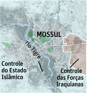 Mapa conquista de Mossul