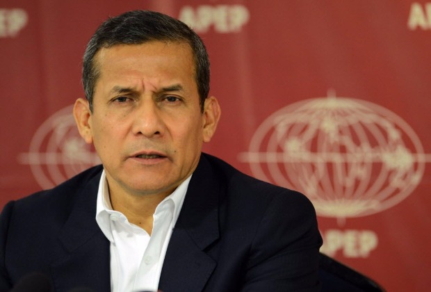 O ex-presidente do Peru Ollanta Humala concede entrevista coletiva em maio passado em Lima