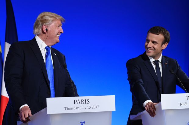 Trump e Macron do entrevista coletiva em Paris nesta quinta-feira (13), durante visita do americano  Frana