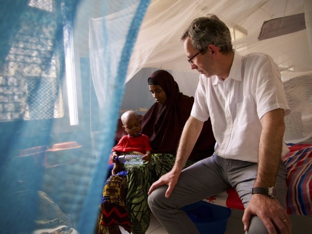 O diretor de operações do Comitê Internacional da Cruz Vermelha, Dominik Stillhart, na Somália