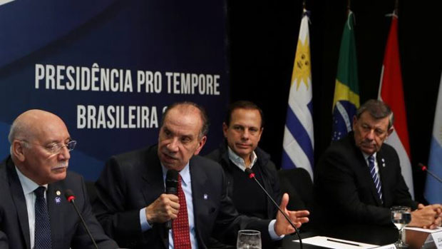 No 'Financial Times', Aloysio Nunes Ferreira e Joo Dria anunciam nova suspenso da Venezuela pelo Mercosul