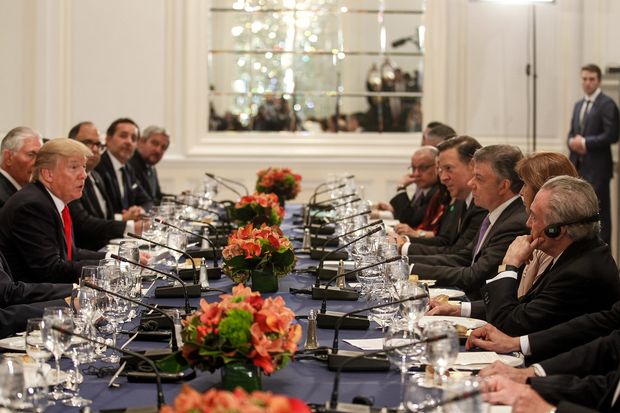 Trump recebeu Temer, os presidentes de Colmbia e Panam e a vice-presidente da Argentina