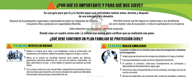 Planilha do governo mexicano que ensina a populao a se preparar para um terremoto