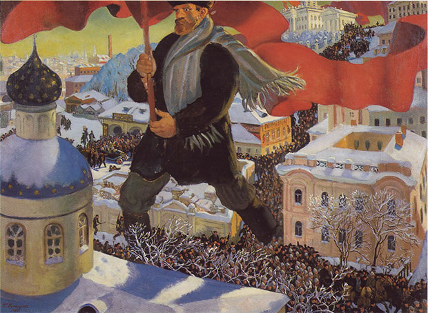 O Bolchevique (1920), pintura de Kustodiev