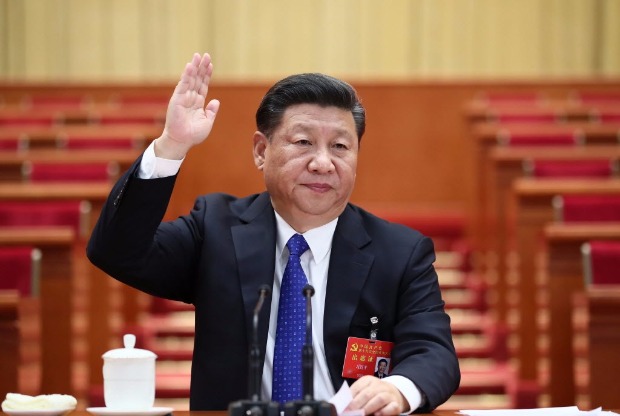 O presidente da China, Xi Jinping, preside uma das sesses prvias do Congresso do Partido Comunista