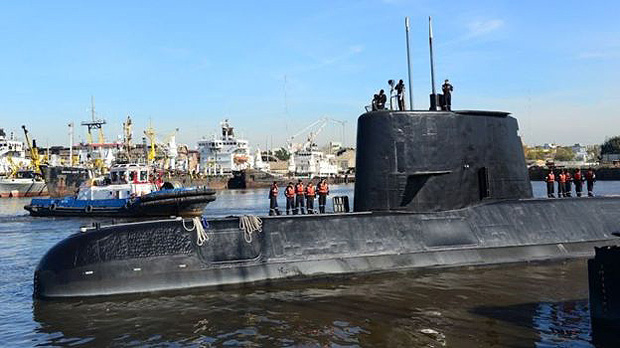 O submarino San Juan, fabricado na Alemanha na dcada de 1980