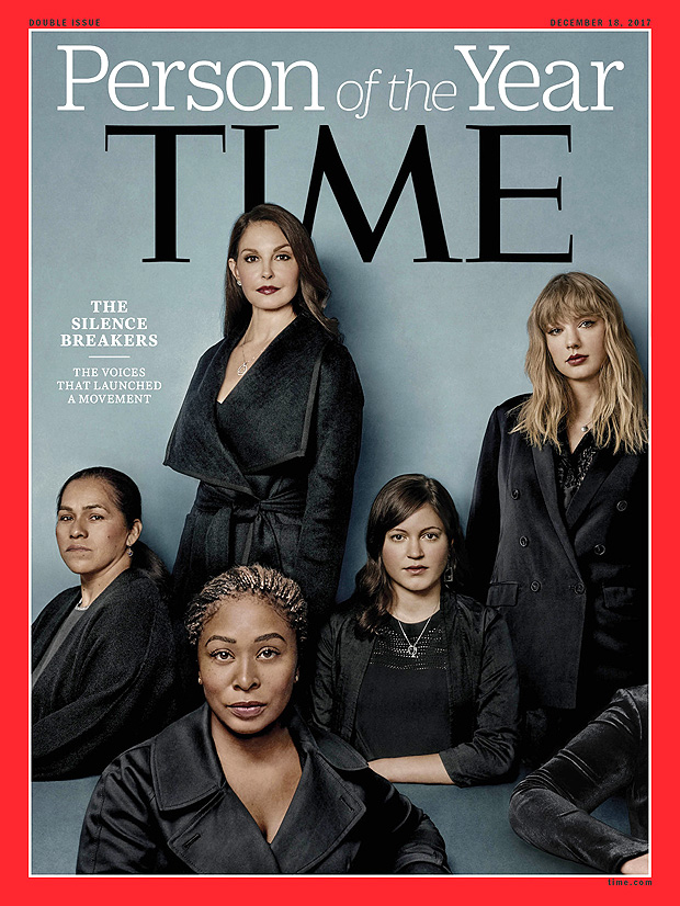 Capa da Revista 'Time', que elege pessoas que denunciaram assdio como personalidade do ano