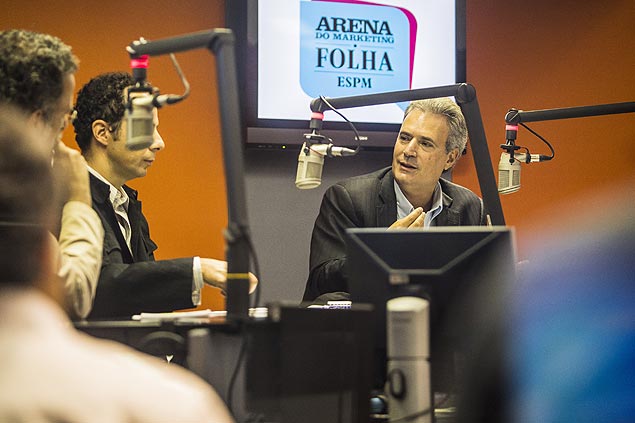 O Publicitario Luiz Lara, durante entrevista da primeira edicao na reestreia do Arena do Marketing
