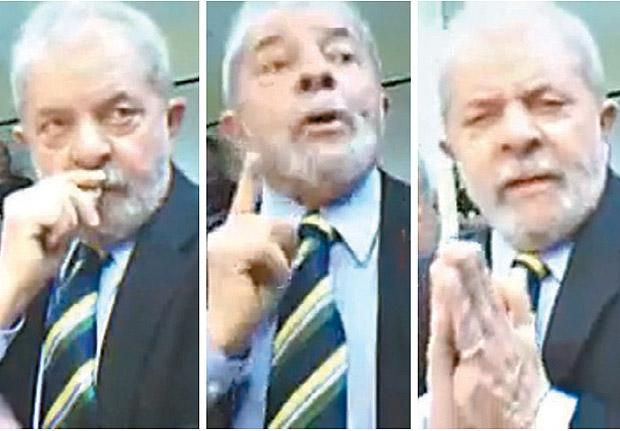 O ex-presidente Lula em vdeo de interrogatrio realizado na 10 Vara Federal de Braslia