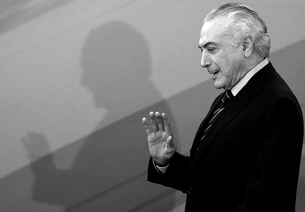 Brazil's President Michel Temer leaves a ceremony at the Planalto Palace in Brasilia