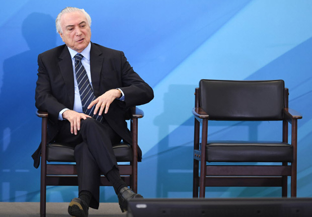 Brazilian President Michel Temer attends a public health investment announcement event at Planalto Palace in Brasilia 