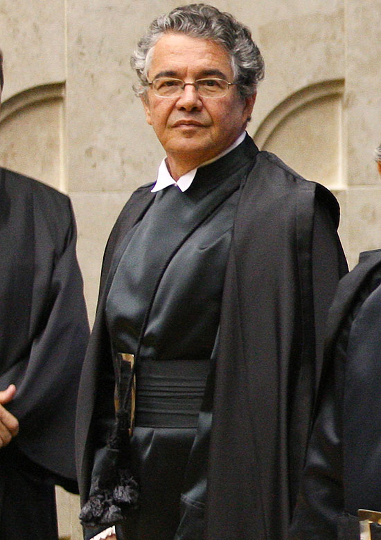 O ministro Marco Aurélio Mello no Supremo Tribunal Federal (STF), em Brasília