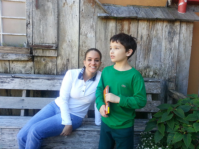 Silvia Sperling e o filho, Otvio 