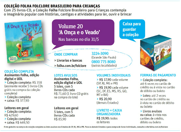 Coleo Folha Folclore Brasileiro para Crianas "A Ona e o Veado"