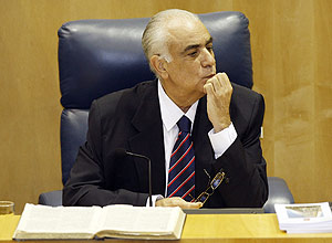 O suplente de Marta Suplicy, Antonio Carlos Rodrigues, ao ser reeleito para presidente da Câmara de São Paulo