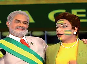 Lula e a candidata Dilma Rousseff verso Casseta & Planeta
