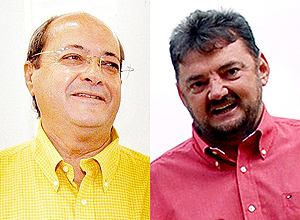 Os candidatos a governador do Piau, Silvio Mendes, do PSDB ( esquerda), e Wilson Martins, do PSB ( direita)
