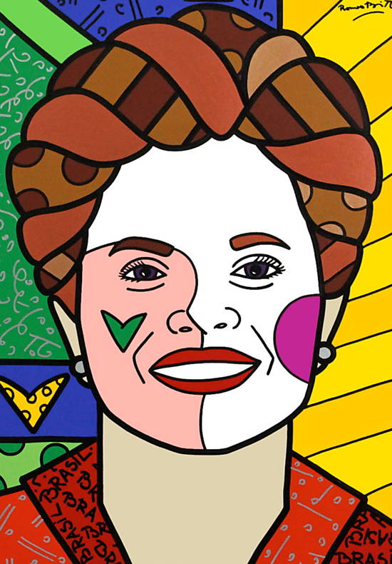 Retrato de Dilma feito pelo artista plástico Romero Britto publicado na 'The New York Times'