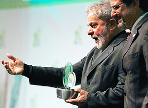 Ex-presidente Lula recebeu prêmio da Unica (União da Indústria de Cana-de-Açúcar) nesta segunda-feira