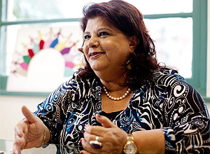 Luiza Helena Trajano, presidente do grupo Magazine Luiza, em seu escritório em São Paulo