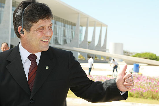 Mendes Ribeiro durante entrevista no Palácio do Planalto em que foi anunciado ministro da Agricultura