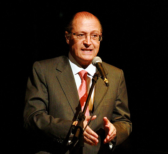 O governador Geraldo Alckmin, durante lan�amento da campanha contra a dengue, no audit�rio da faculdade de medicina da USP