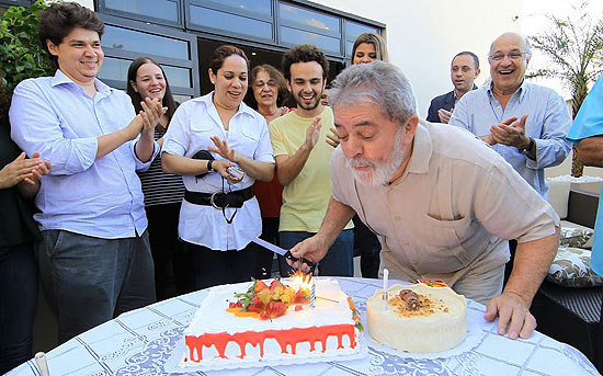 O ex-presidente comemorou seu aniversário no Instituto Lula