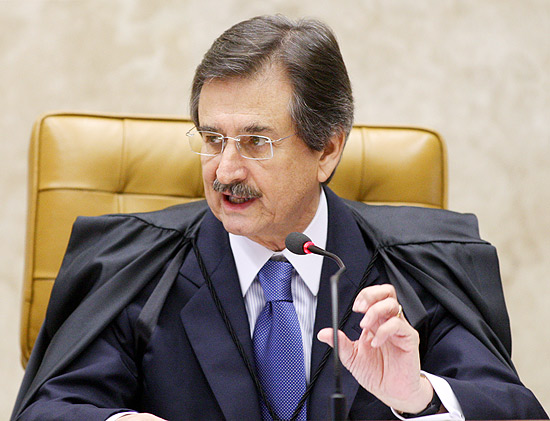 O presidente do STF, ministro Cezar Peluso, durante na sessão de abertura das atividades do Judiciário em 2012