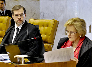 O ministro Dias Toffoli em julgamento no Supremo
